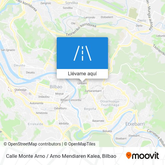 Mapa Calle Monte Arno / Arno Mendiaren Kalea