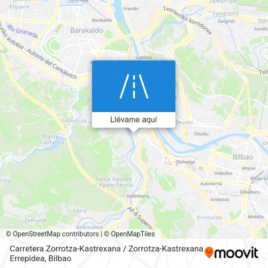 Mapa Carretera Zorrotza-Kastrexana / Zorrotza-Kastrexana Errepidea