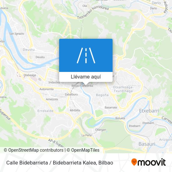 Mapa Calle Bidebarrieta / Bidebarrieta Kalea