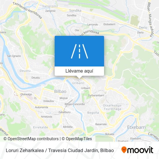 Mapa Loruri Zeharkalea / Travesía Ciudad Jardín