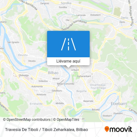 Mapa Travesía De Tiboli / Tiboli Zeharkalea