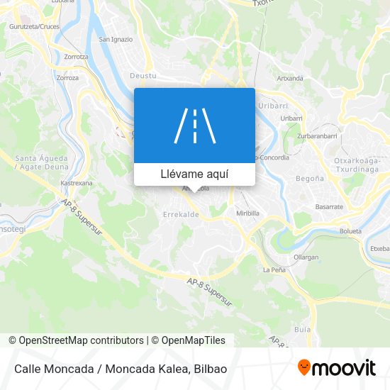 Mapa Calle Moncada / Moncada Kalea