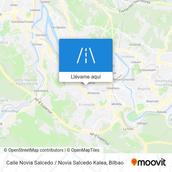 Mapa Calle Novia Salcedo / Novia Salcedo Kalea