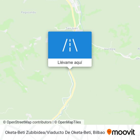Mapa Oketa-Beti Zubibidea / Viaducto De Oketa-Beti