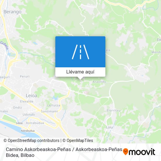 Mapa Camino Askorbeaskoa-Peñas / Askorbeaskoa-Peñas Bidea