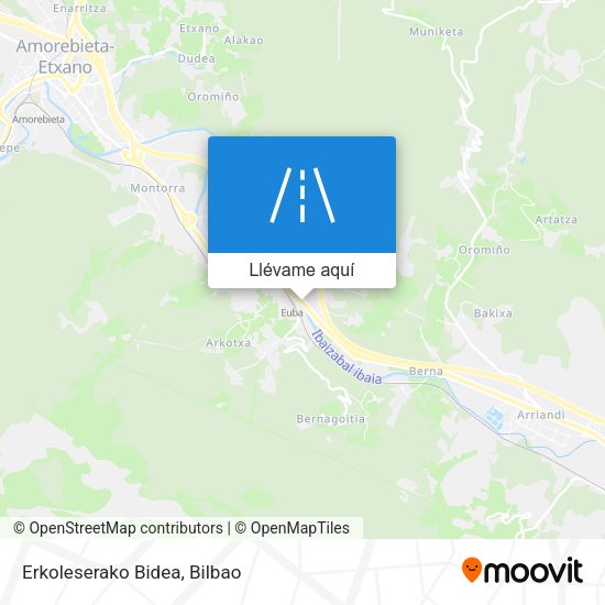 Mapa Erkoleserako Bidea