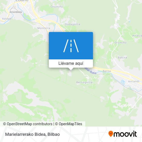 Mapa Marielarrerako Bidea