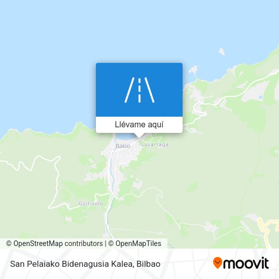 Mapa San Pelaiako Bidenagusia Kalea