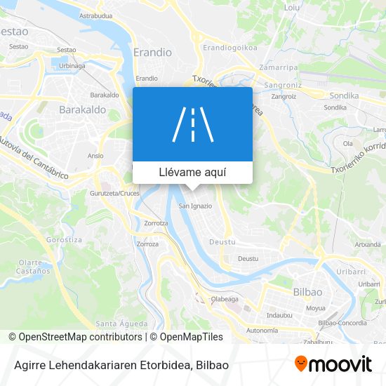 Mapa Agirre Lehendakariaren Etorbidea