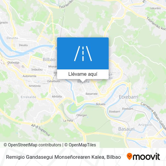 Mapa Remigio Gandasegui Monseñorearen Kalea