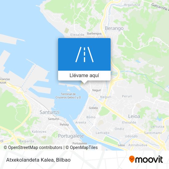 Mapa Atxekolandeta Kalea
