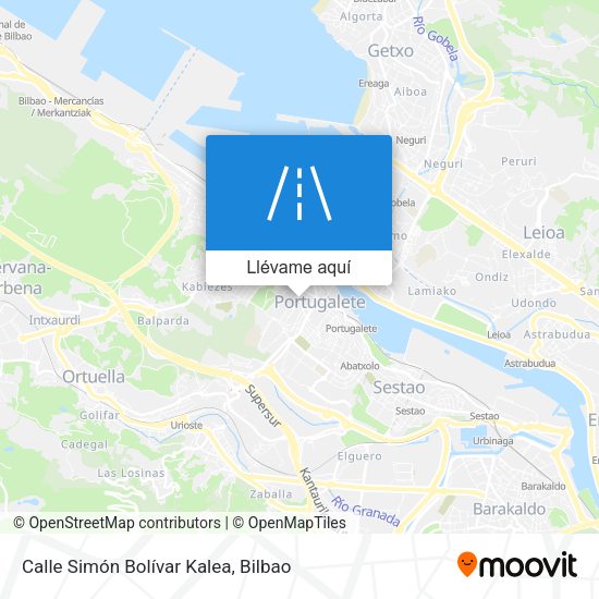 Mapa Calle Simón Bolívar Kalea