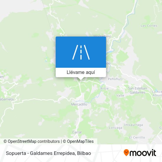 Mapa Sopuerta - Galdames Errepidea