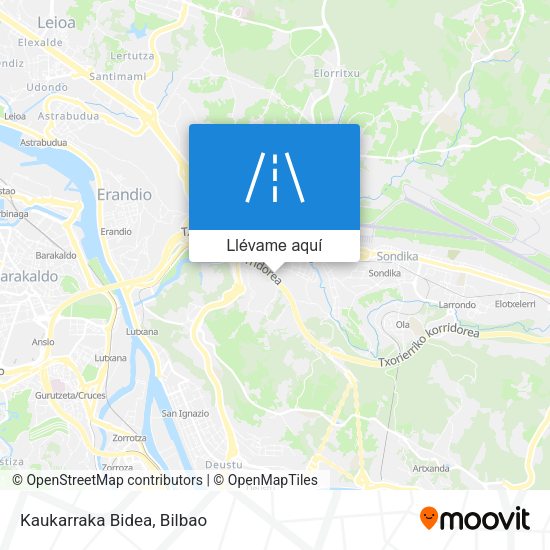 Mapa Kaukarraka Bidea