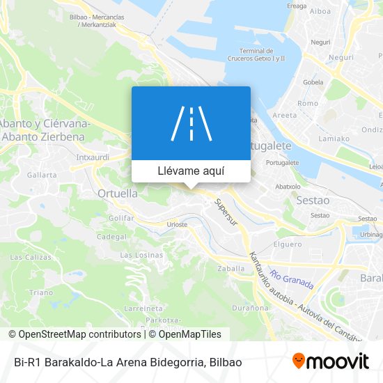 Mapa Bi-R1 Barakaldo-La Arena Bidegorria