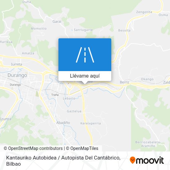 Mapa Kantauriko Autobidea / Autopista Del Cantábrico