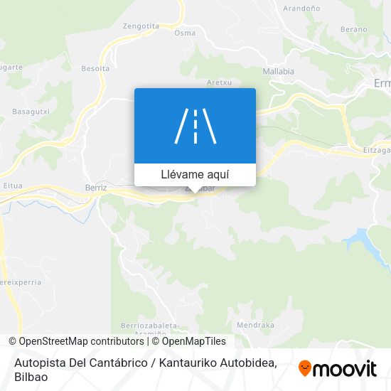 Mapa Autopista Del Cantábrico / Kantauriko Autobidea