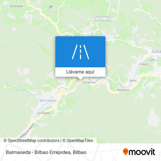 Mapa Balmaseda - Bilbao Errepidea