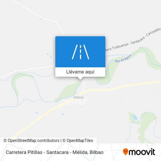 Mapa Carretera Pitillas - Santacara - Mélida