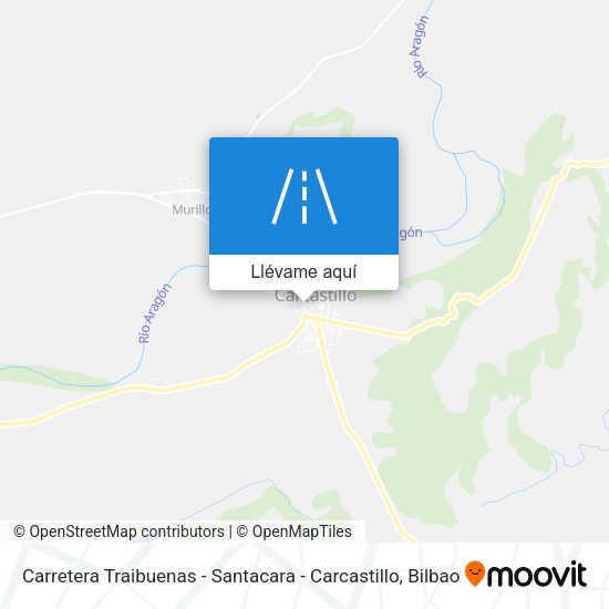 Mapa Carretera Traibuenas - Santacara - Carcastillo