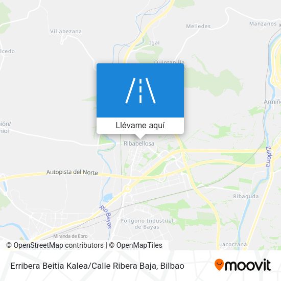 Mapa Erribera Beitia Kalea / Calle Ribera Baja