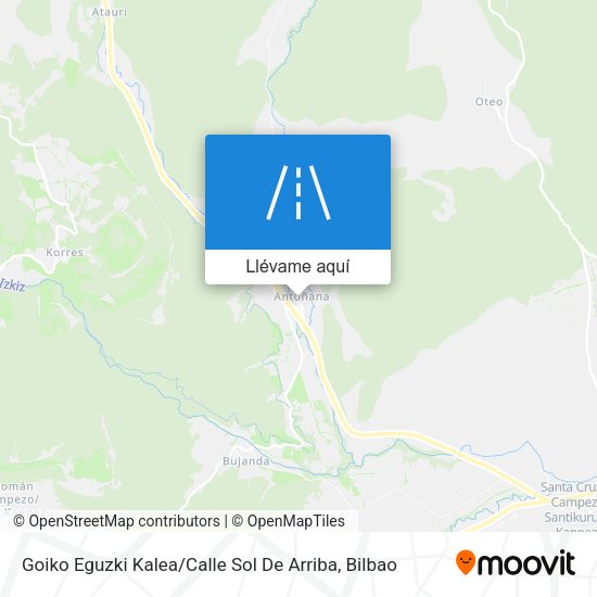 Mapa Goiko Eguzki Kalea / Calle Sol De Arriba