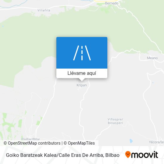 Mapa Goiko Baratzeak Kalea / Calle Eras De Arriba