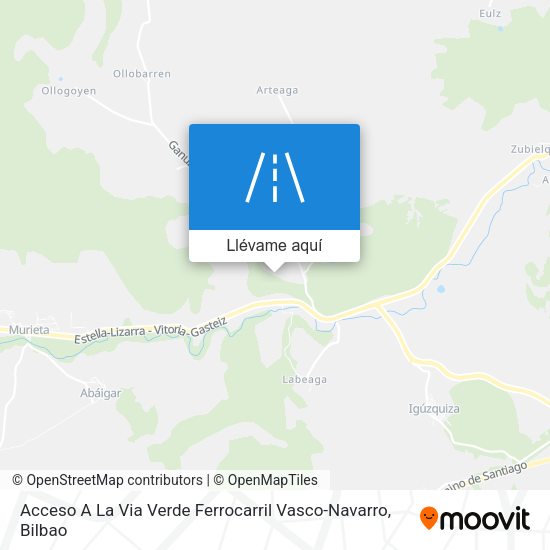 Mapa Acceso A La Via Verde Ferrocarril Vasco-Navarro