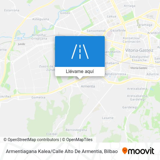 Mapa Armentiagana Kalea / Calle Alto De Armentia