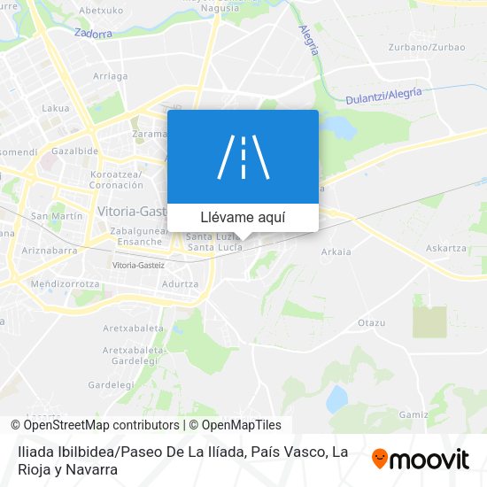 Mapa Iliada Ibilbidea / Paseo De La Ilíada