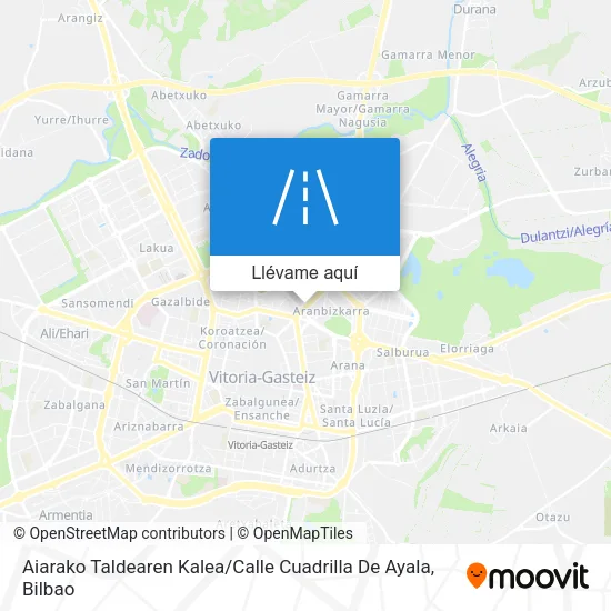 Mapa Aiarako Taldearen Kalea / Calle Cuadrilla De Ayala
