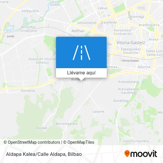 Mapa Aldapa Kalea/Calle Aldapa