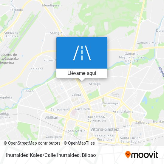 Mapa Ihurraldea Kalea / Calle Ihurraldea