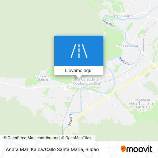 Mapa Andra Mari Kalea / Calle Santa María