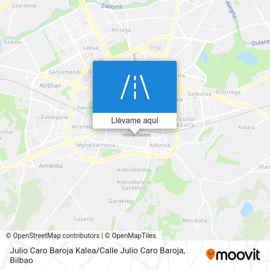 Mapa Julio Caro Baroja Kalea / Calle Julio Caro Baroja