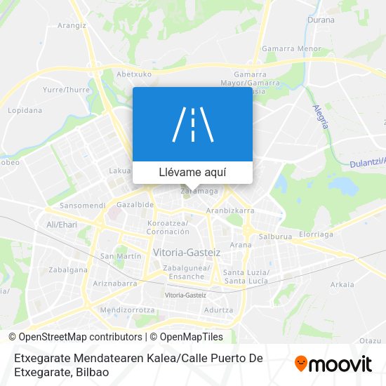 Mapa Etxegarate Mendatearen Kalea / Calle Puerto De Etxegarate
