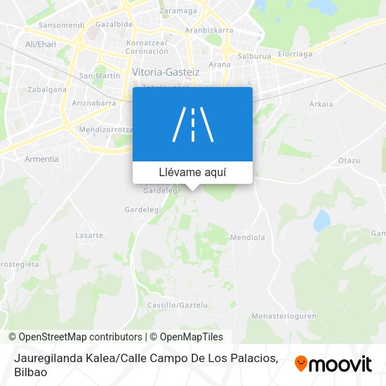 Mapa Jauregilanda Kalea / Calle Campo De Los Palacios