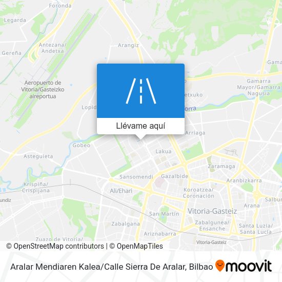 Mapa Aralar Mendiaren Kalea / Calle Sierra De Aralar