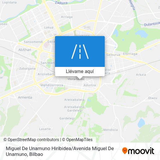 Mapa Miguel De Unamuno Hiribidea / Avenida Miguel De Unamuno