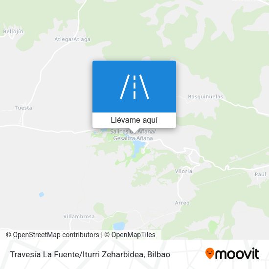 Mapa Travesía La Fuente / Iturri Zeharbidea