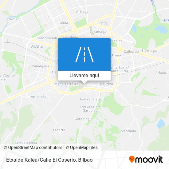 Mapa Etxalde Kalea/Calle El Caserío