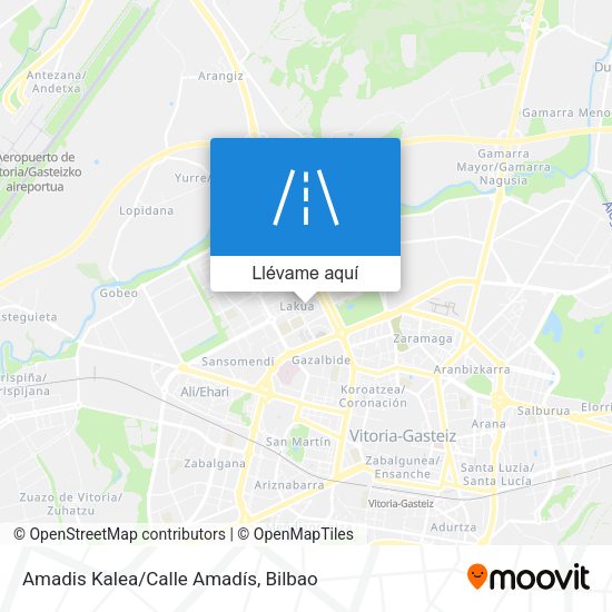 Mapa Amadis Kalea/Calle Amadís