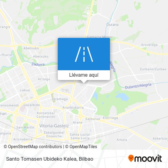 Mapa Santo Tomasen Ubideko Kalea