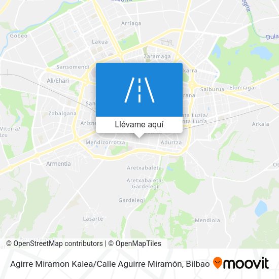 Mapa Agirre Miramon Kalea / Calle Aguirre Miramón