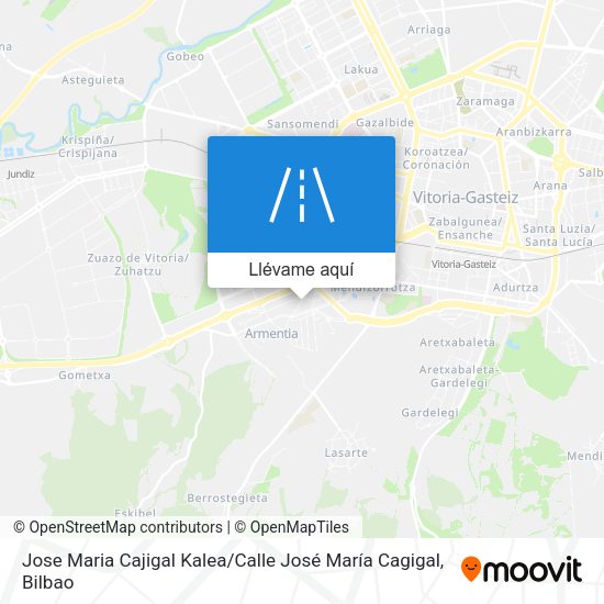 Mapa Jose Maria Cajigal Kalea / Calle José María Cagigal