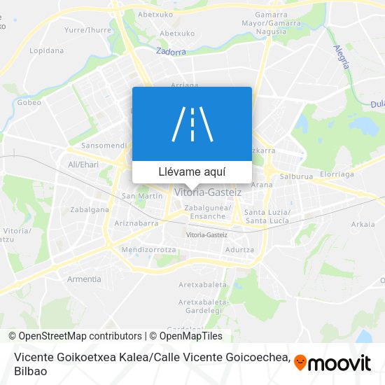 Mapa Vicente Goikoetxea Kalea / Calle Vicente Goicoechea