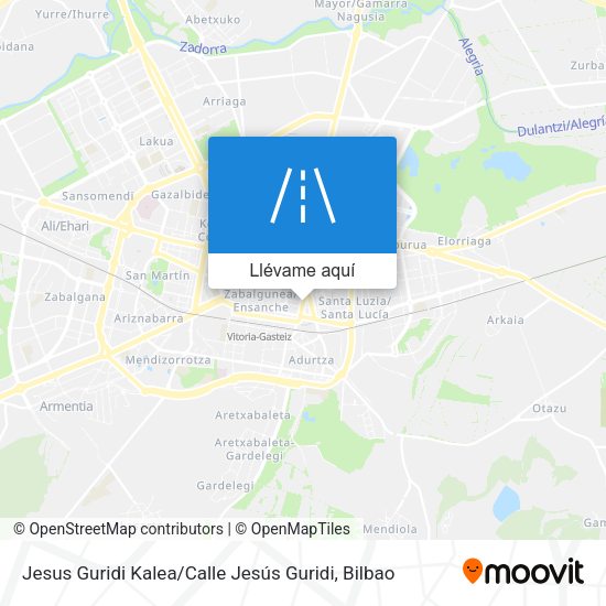 Mapa Jesus Guridi Kalea / Calle Jesús Guridi