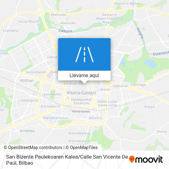 Mapa San Bizente Paulekoaren Kalea / Calle San Vicente De Paúl