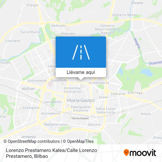 Mapa Lorenzo Prestamero Kalea / Calle Lorenzo Prestamero