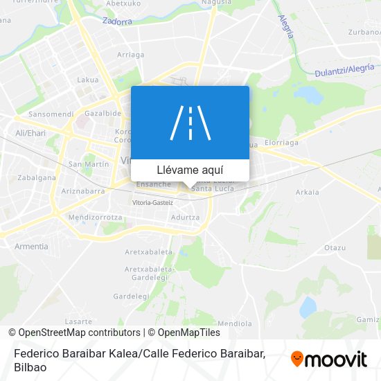 Mapa Federico Baraibar Kalea / Calle Federico Baraibar